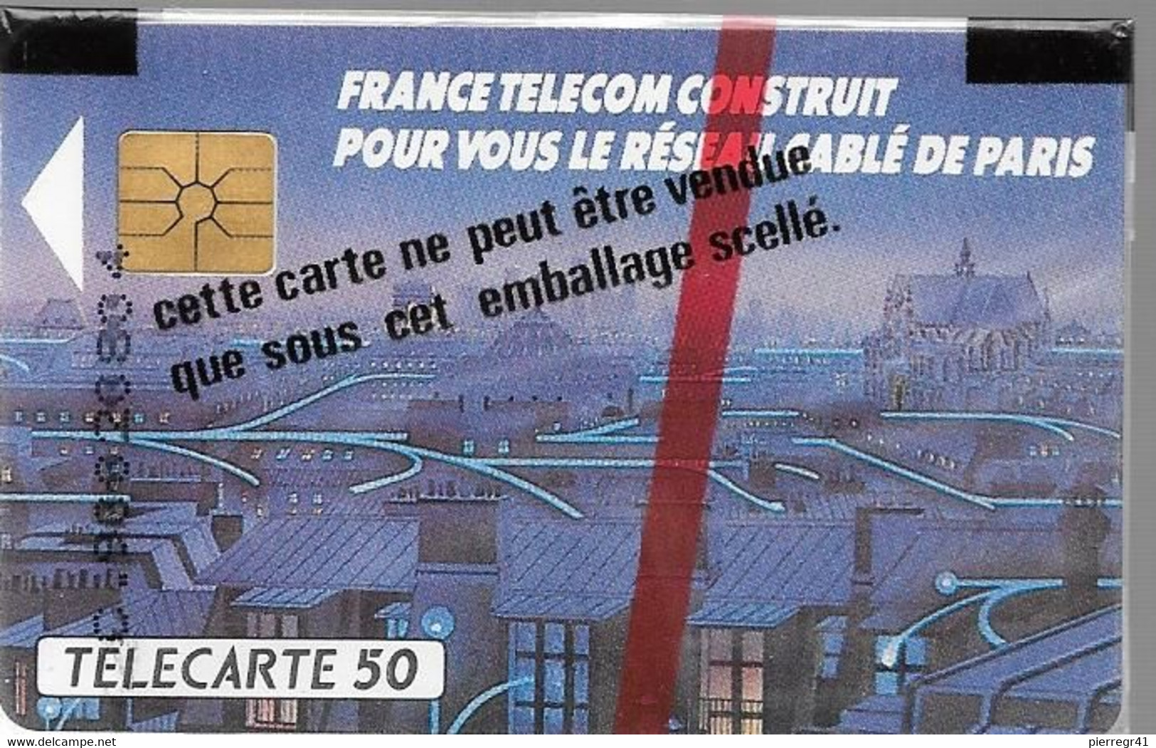 CARTE²-PUBLIC-F109-50U-GEMA-1990-RESEAU  CABLE DE PARIS-Série N° 39504C-NSB-TBE - 1990