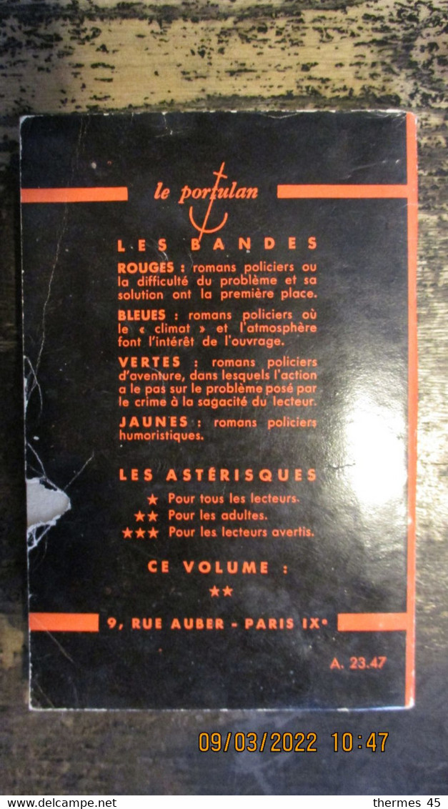 DEDICACE / ENDREBE / DANGER INTIME / 1948 LE PORTULAN - LA MAUVAISE CHANCE - Portulan, Le