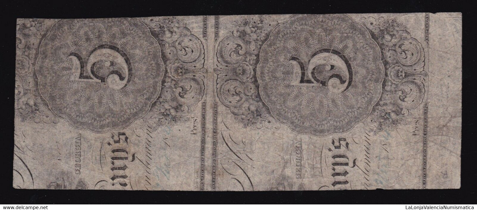 Estados Unidos United States 1 Dollar 1863 Civil War Georgia Mechanics Savings & Loan - Georgia