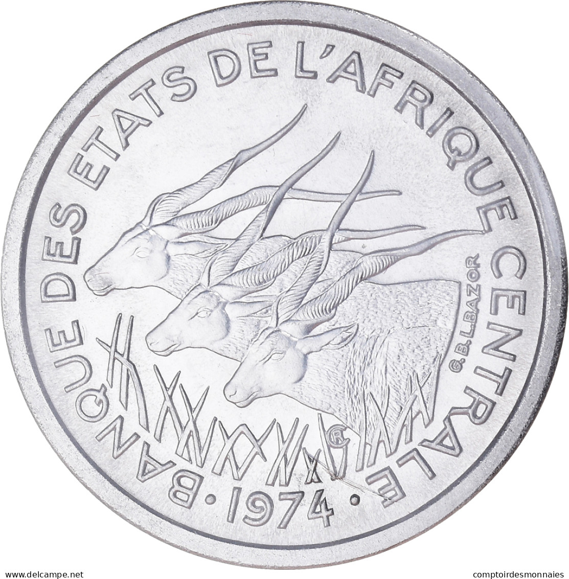 Monnaie, États De L'Afrique Centrale, Franc, 1974, Paris, FDC, Aluminium, KM:E2 - Camerun