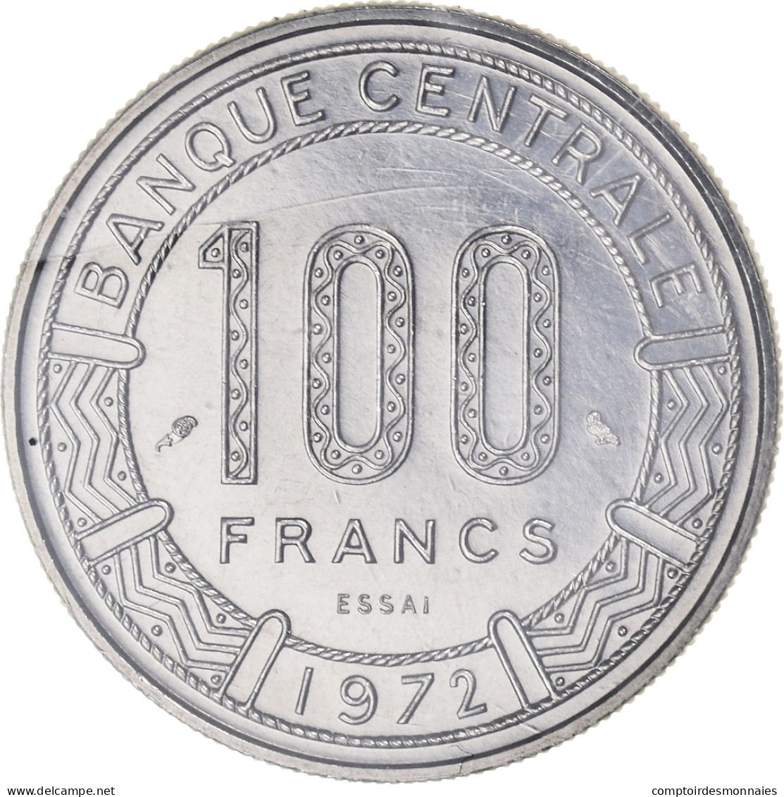 Monnaie, Cameroun, 100 Francs, 1972, Paris, ESSAI, FDC, Nickel, KM:E15 - Camerun