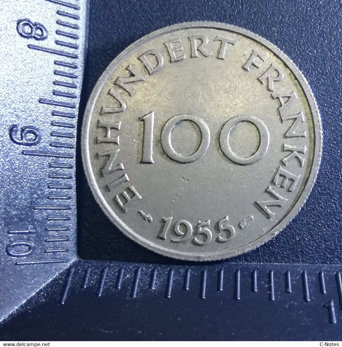 SAARLAND - 100 Franken 1955 Circulated VF+ - See Photos - Sonstige & Ohne Zuordnung