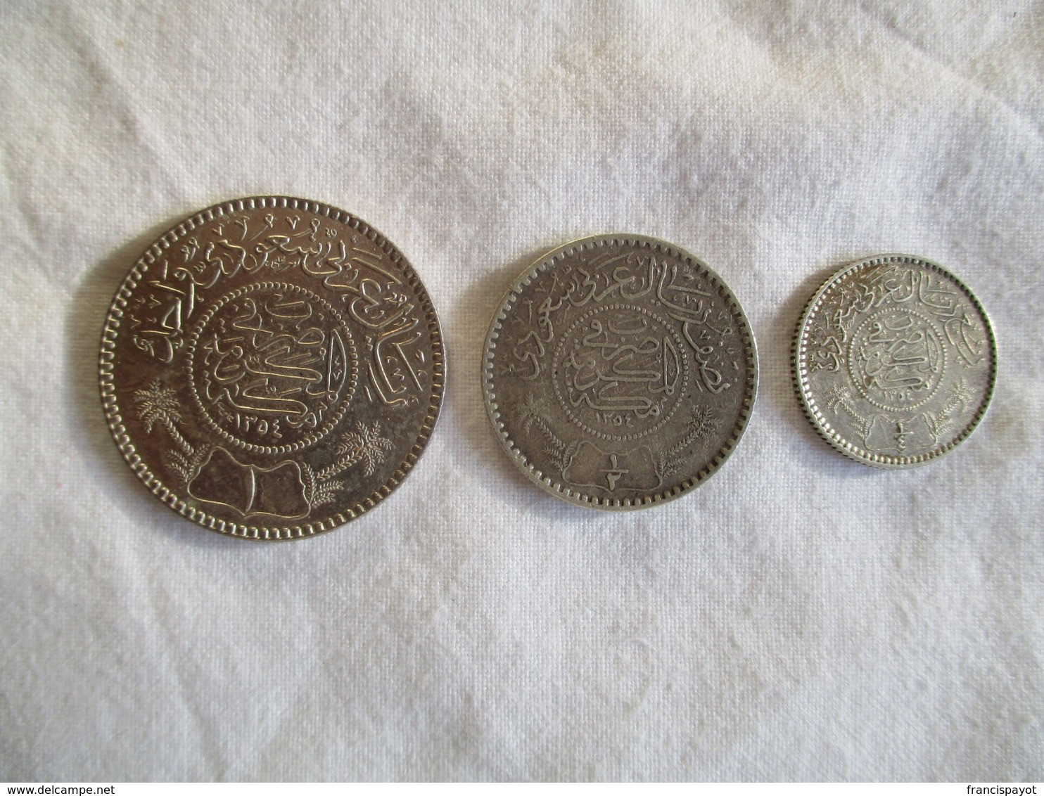 Arabie Saoudite: 1 Riyal, 1/2 Riyal & 1/4 Riyal 1354 / 1935 (silver) - Saudi-Arabien