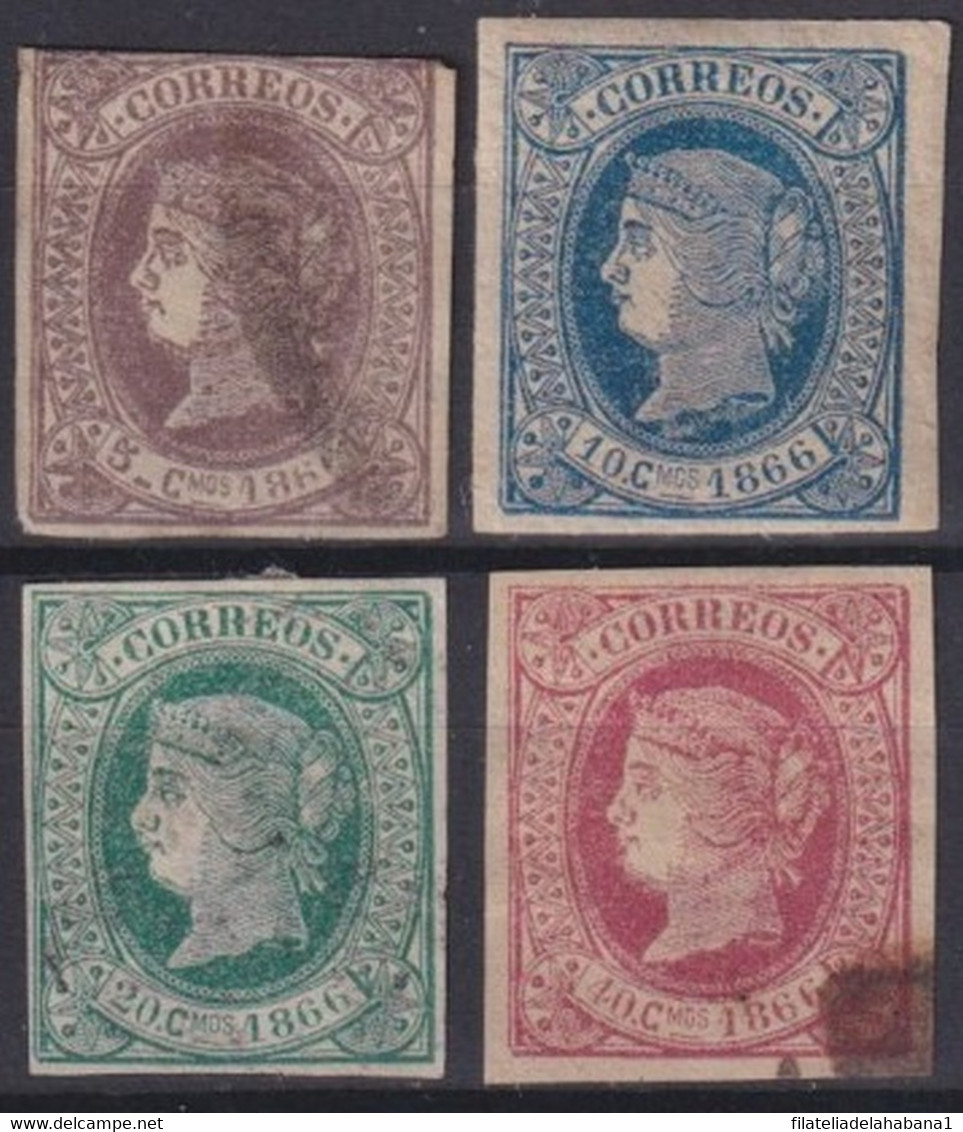 1866-176 CUBA ESPAÑA SPAIN ANTILLAS ISABEL II 1866 5c - 40c COMPLETE SET. - Préphilatélie