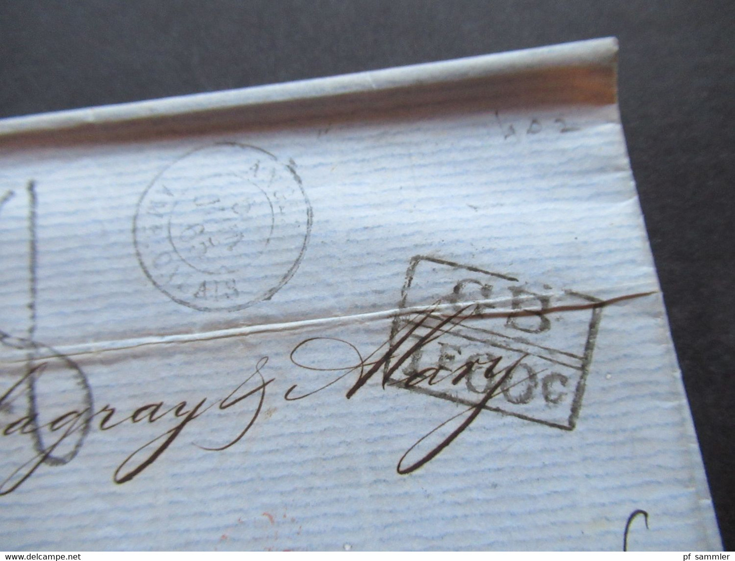 Brasilien Pernambuco 1865 Schiffspost über London Nach Bordeaux Handschriftl. Parana Stp. GB 1F 60C Rückseitig 6 Stempel - Briefe U. Dokumente