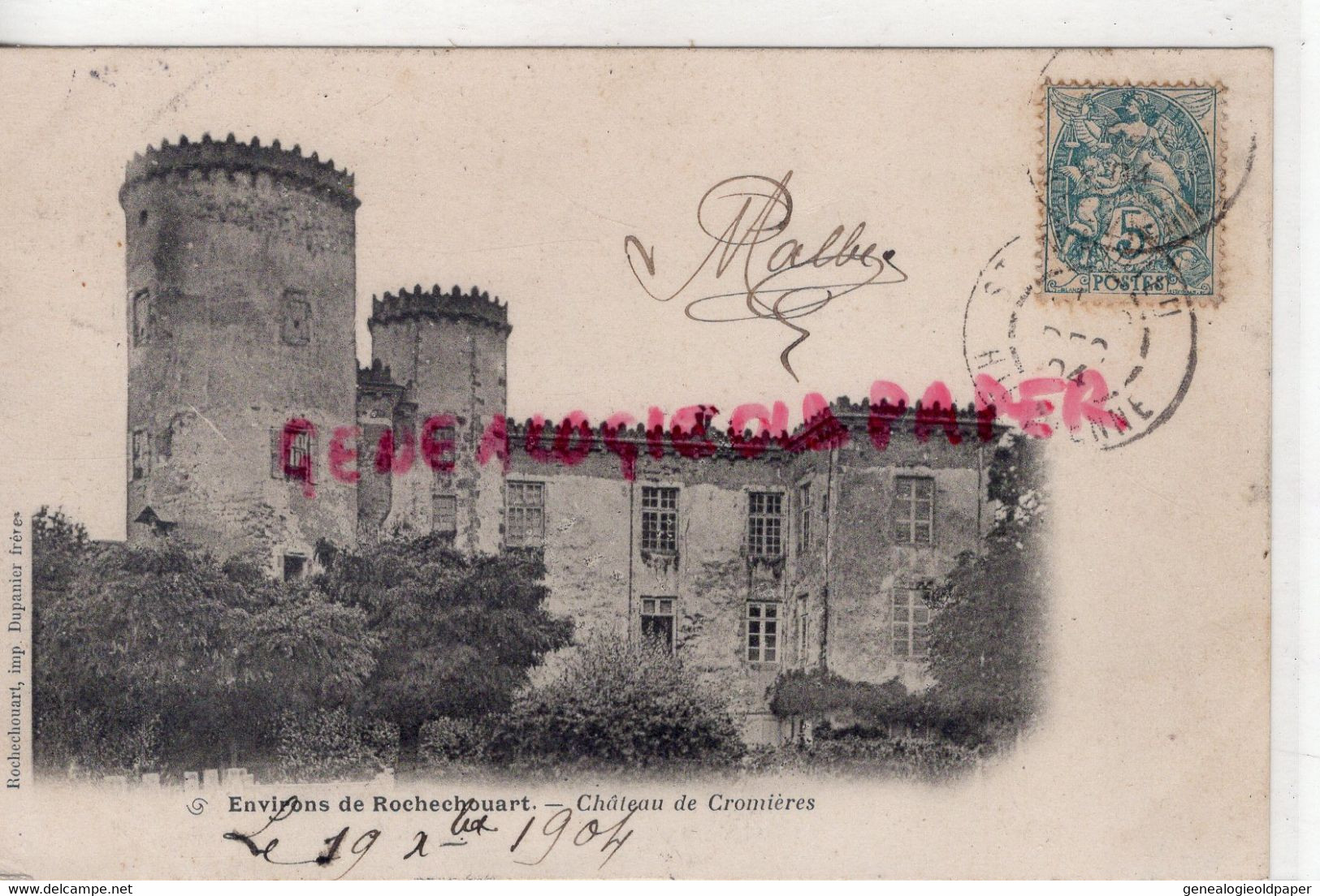 87- ST SAINT MATHIEU - CHATEAU DE CROMIERES   - EDITEUR DUPANIER ROCHECHOUART - Saint Mathieu