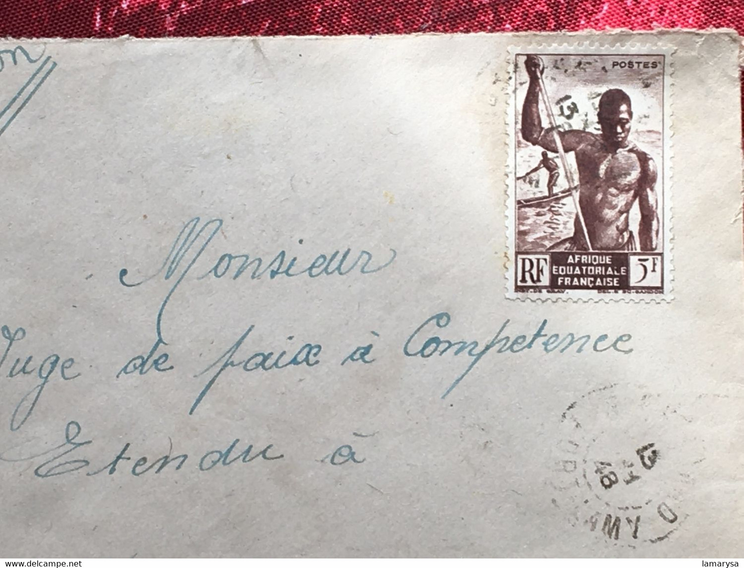 Fort-Lamy-Tchad--A.E.F. (1948 )-☛Douala Cameroun(ex-Colonie France)Timbre Poste Aérienne Lettre Document - Brieven En Documenten