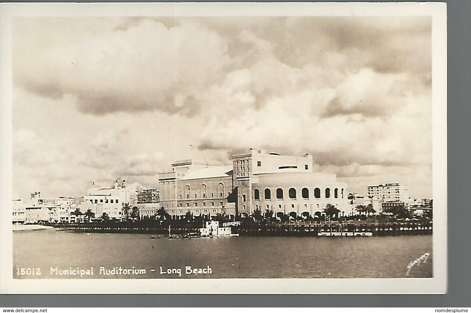 59112 ) USA Long Beach Municipal Auditorium  Real Photo Postcard RPPC Undivided Back - Long Beach