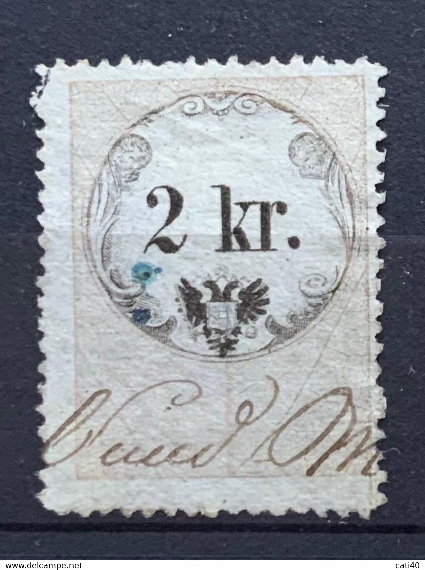 AUSTRIA  STEMPELMARKE MARCHE DA BOLLO  - 2 Kr - Revenue Stamps