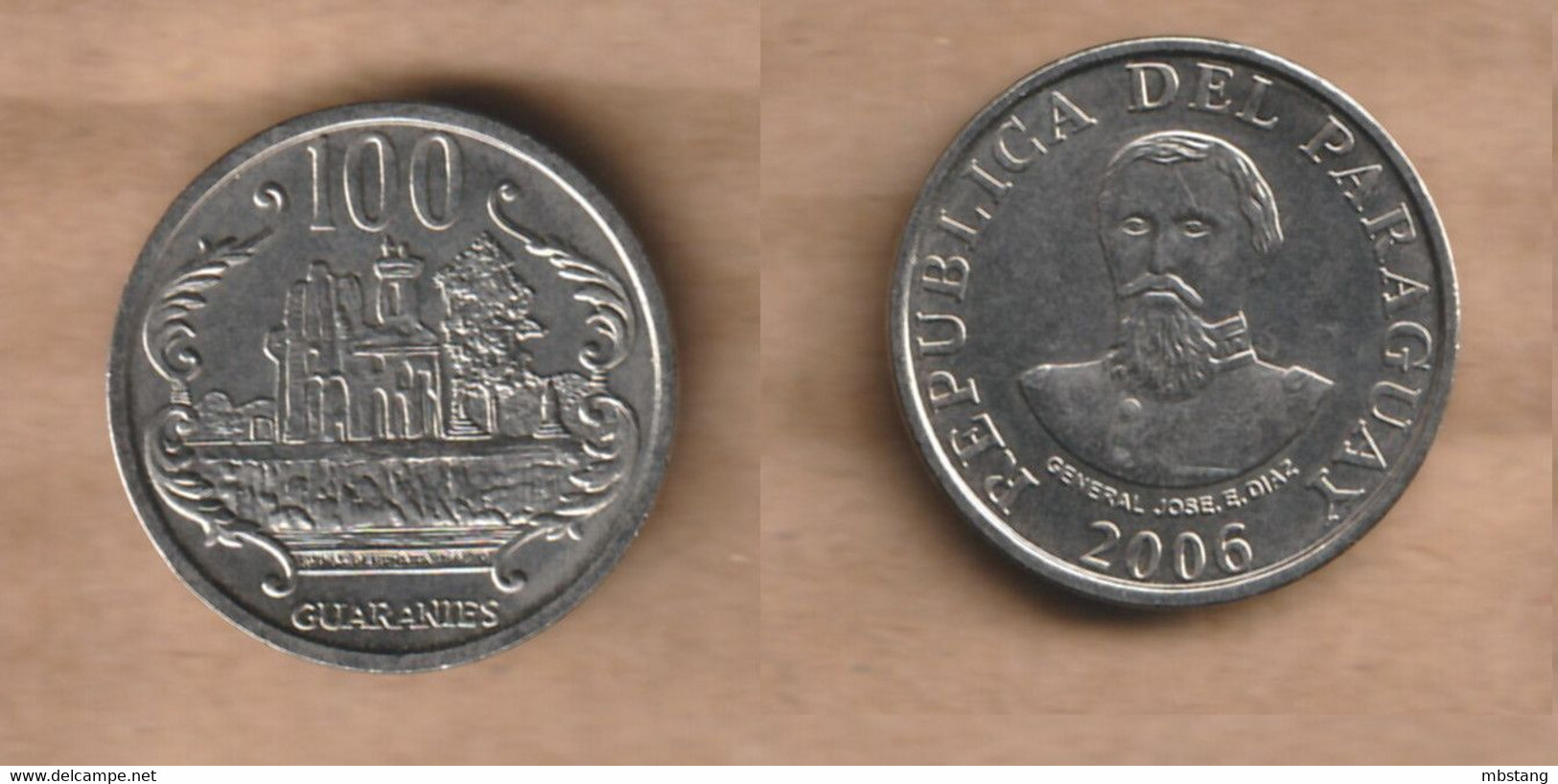 PARAGUAY   100 Guaraníes 2006 Nickel-steel • 3.75 G • ⌀ 21.0 Mm KM# 177b, Schön# 207 - Paraguay