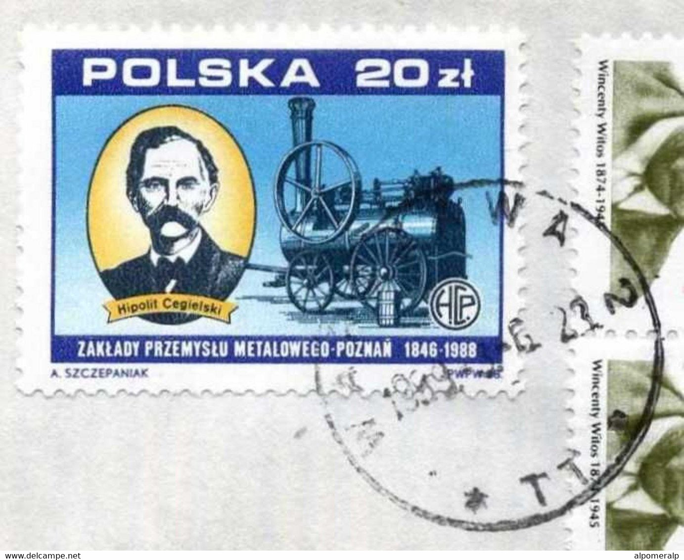 Poland Warszawa 1989, Steam Locomotive & Railways Stamp Air Mail Cover Used To USA | Mi 3170, 3177, 3183 | Industry - Posta Aerea