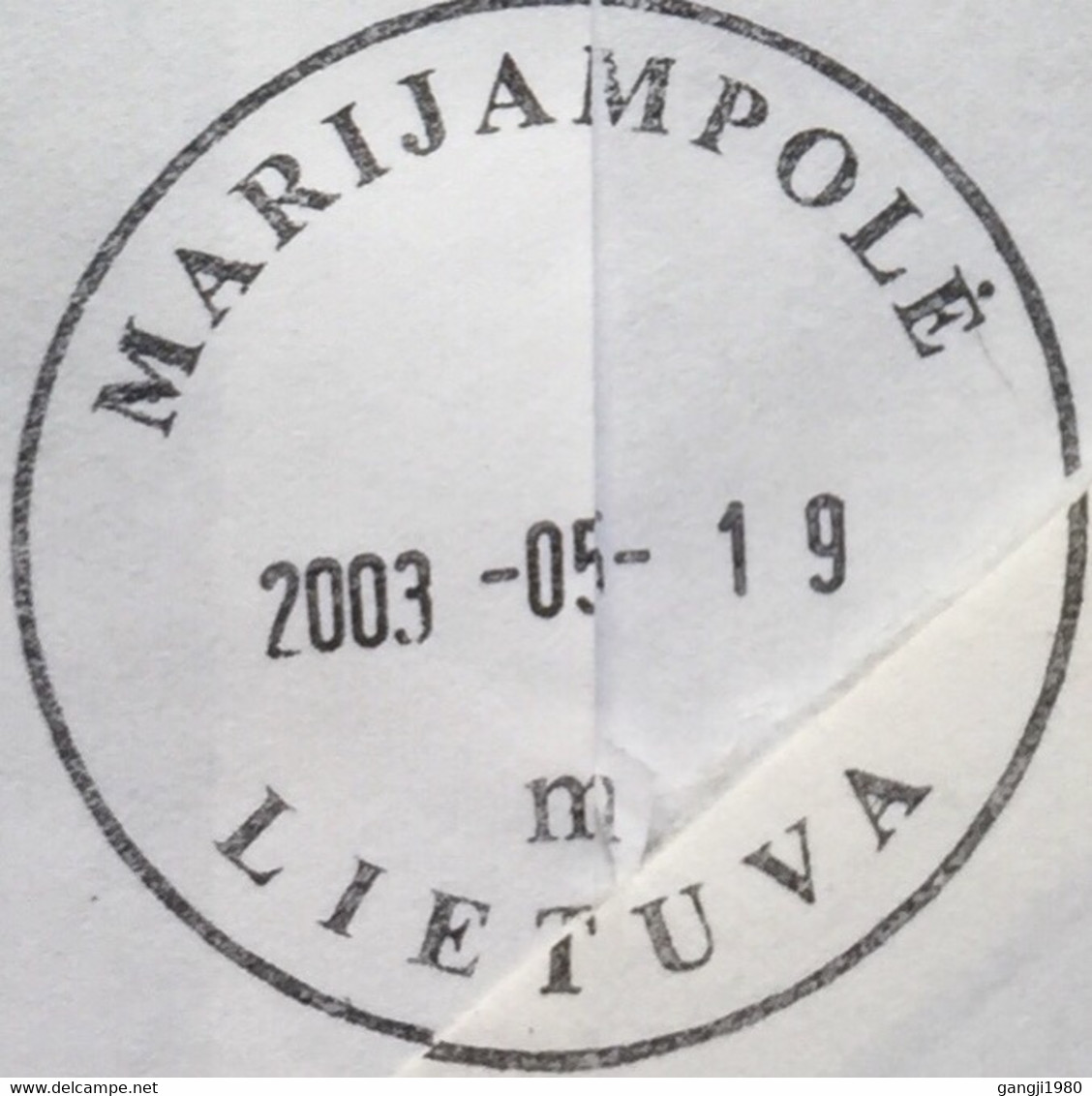 NEDERLAND 2003, USED AIRMAIL,REGISTERED,VIGNETTE LABEL RANGETEKEND ,PTT POST SELF ADHESIVE STAMP, USED TO LITHUANIA - Cartas & Documentos