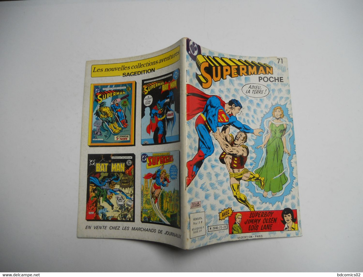 SUPERMAN POCHE N°71 Adieu La Terre Sagedition 1983 - Superman