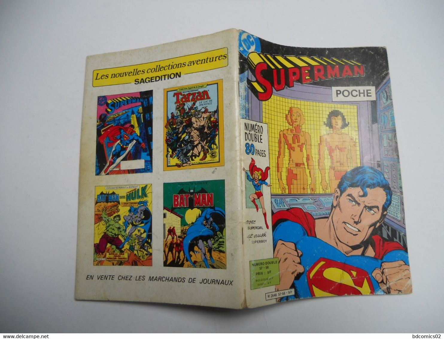 SUPERMAN POCHE N°57 / 58 SAGÉDITION 1982 EN BON ÉTAT - Superman