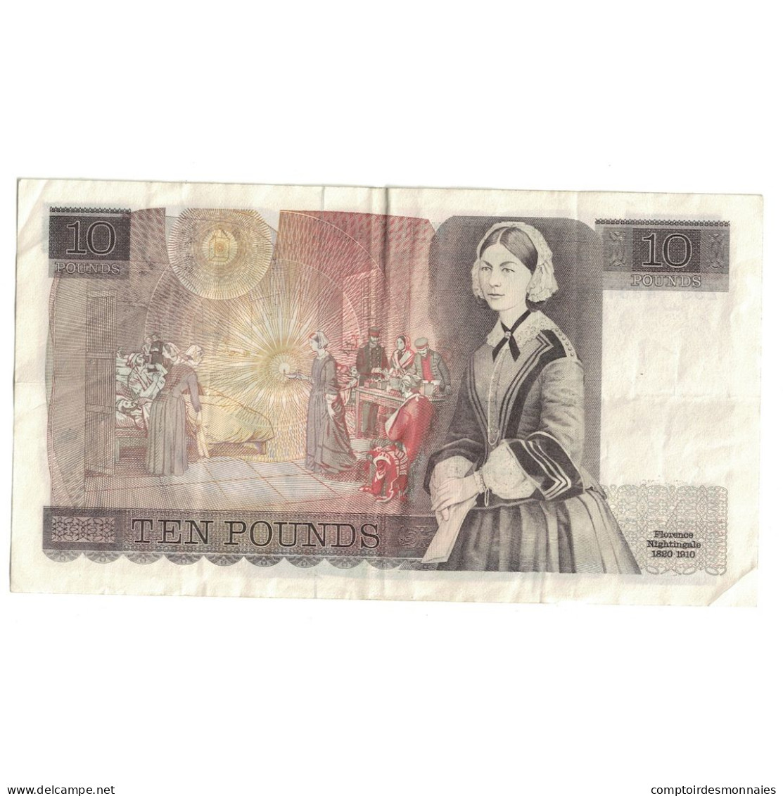 Billet, Grande-Bretagne, 10 Pounds, Undated (1975-92), KM:379b, TTB - 1 Pound