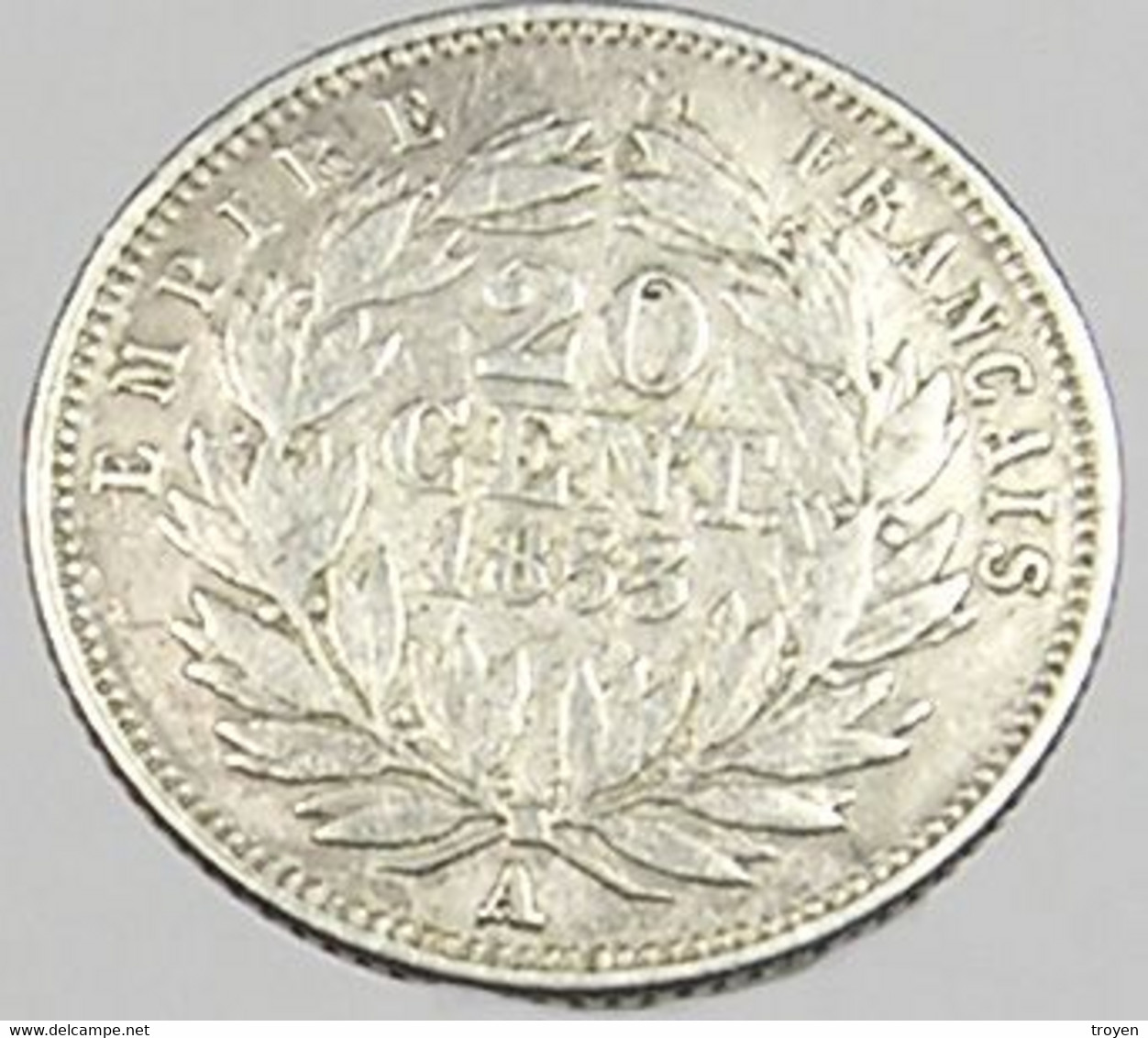 20 Centimes - Napoléon III  - Tête Nue - France -  1853  A  - Argent -  Sup - - 20 Centimes