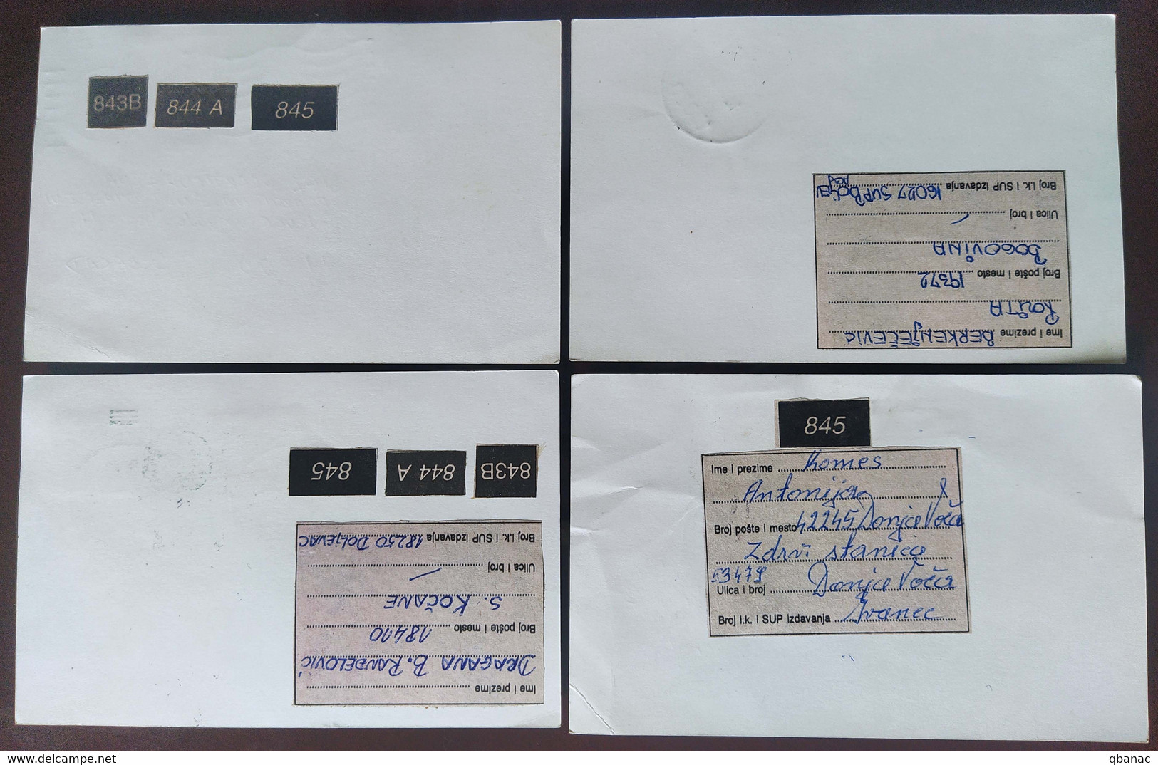 Yugoslavia 4 Travelled Postal Cards - Covers & Documents