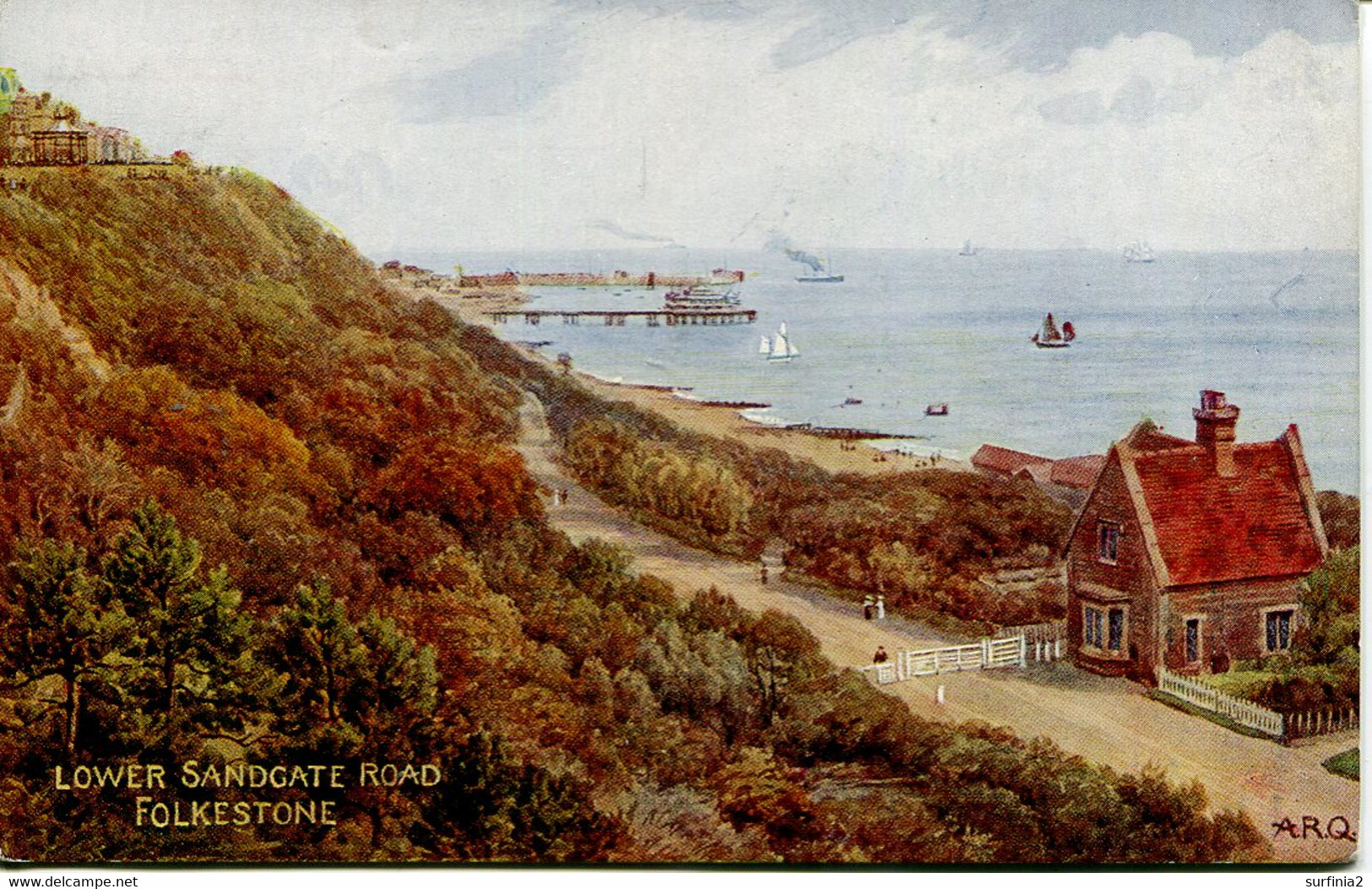 A R QUINTON - SALMON 945 - LOWER SANDGATE ROAD, FOLKESTONE - WITH PIER - Quinton, AR