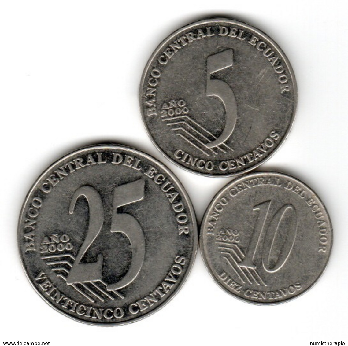 Equateur : Lot De 3 Pièces 2000 - Ecuador