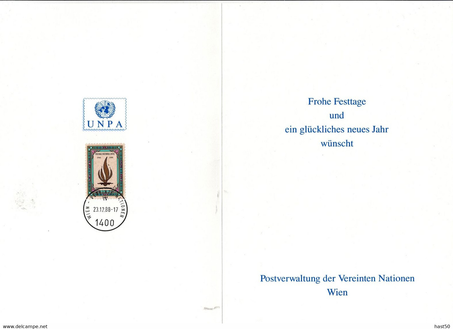 UN Wien Vienna Vienne - Jahresgabe (MiNr: 87) 1988 - Siehe Scan - Covers & Documents