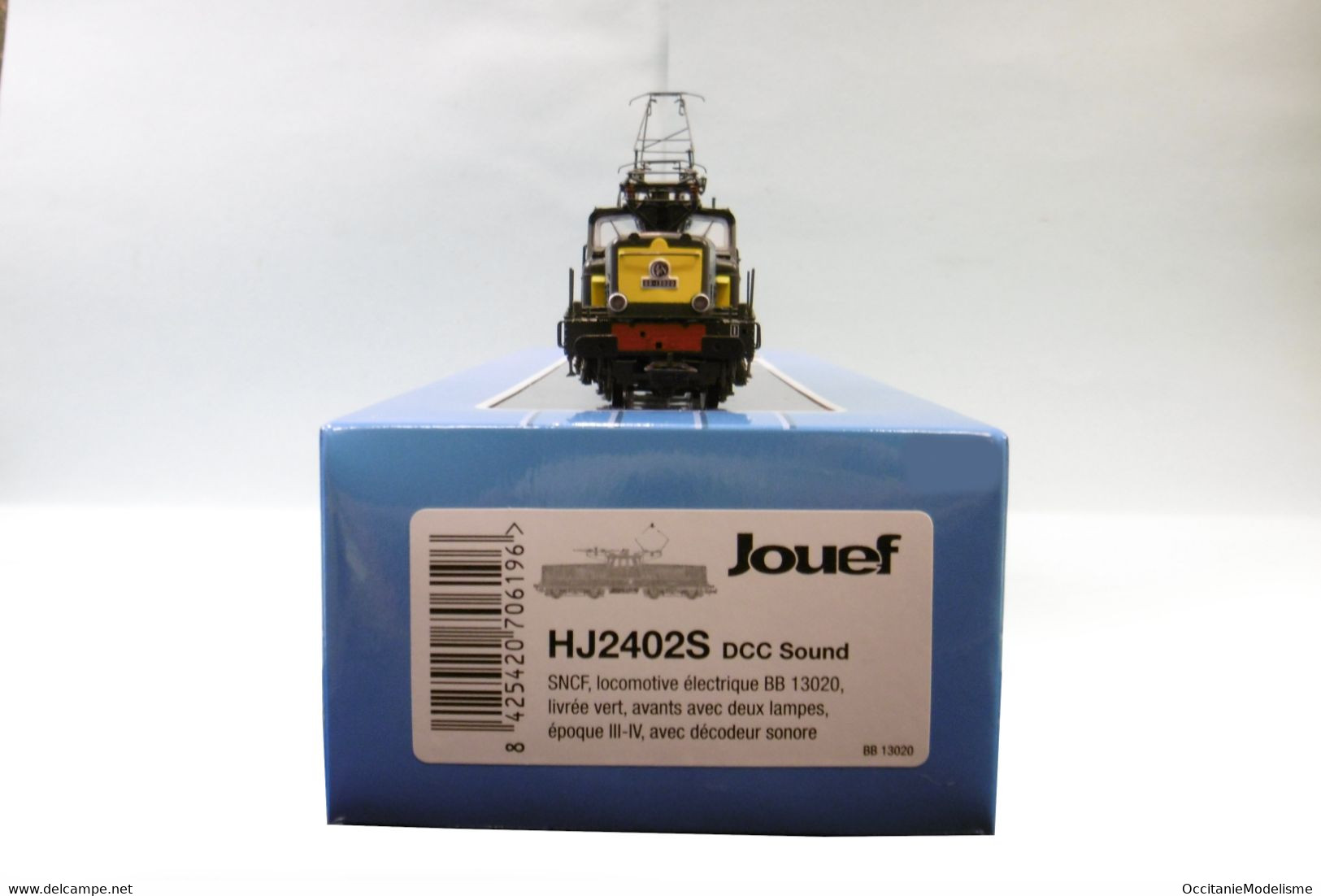 Jouef - Locomotive ELECTRIQUE BB 13020 13000 SNCF Vert ép. III / IV DCC Sound Réf. HJ2402S Neuf HO 1/87 - Locomotive