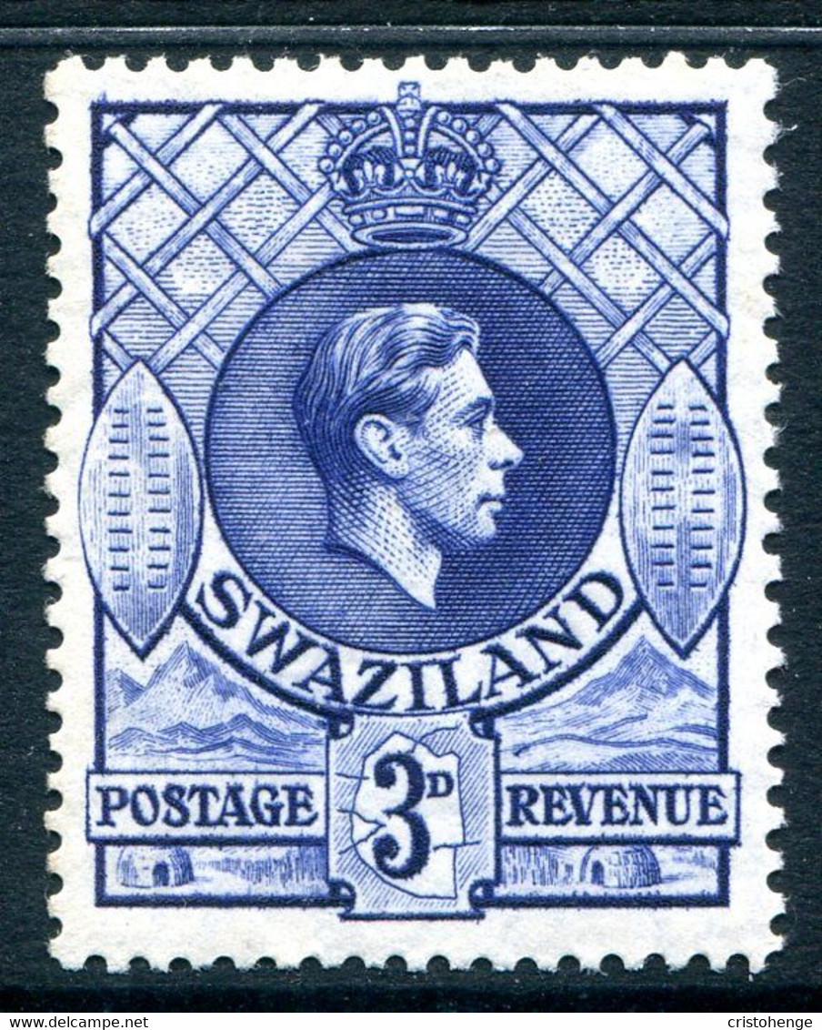 Swaziland 1938-54 King George VI - 3d Deep Blue - P.13½ X 13 - HM (SG 32a) - Swaziland (...-1967)