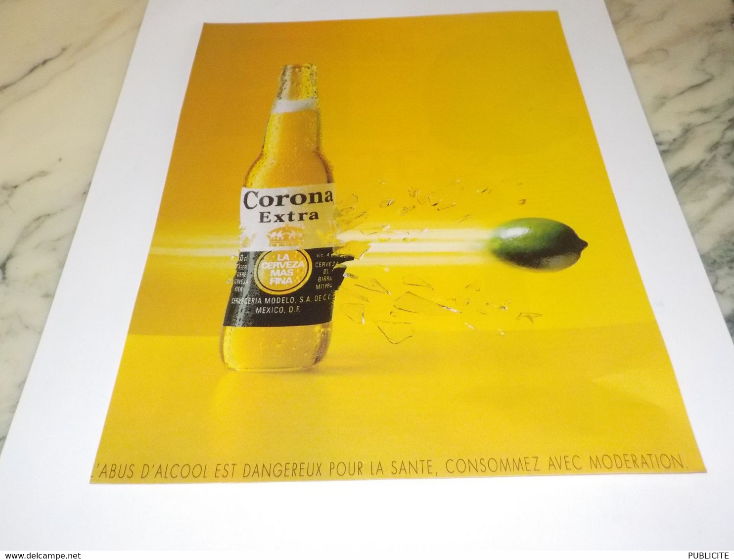 ANCIENNE PUBLICITE   BIERE CORONA EXTRA 1999 - Alcools