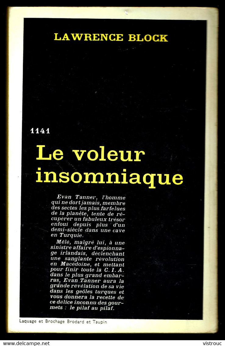 "Le Voleur Insomniaque" - Par Lawrence BLOCK - Série Noire N° 1141 - GALLIMARD - 1967. - Autres & Non Classés