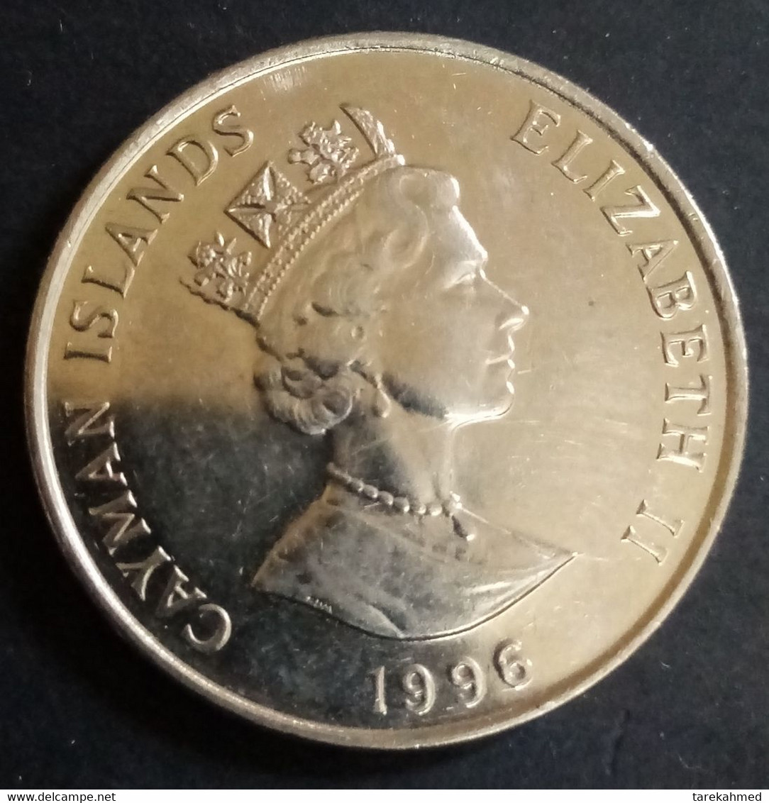 Cayman Islands , 25 Cents , 1996 , KM 90a  , UNC , Agomeza - Kaaiman Eilanden