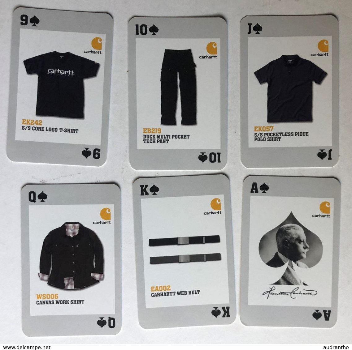 Rare Jeu De 54 Cartes à Jouer Publicitaire Vêtements CARHARTT 100% Workwear Hamilton Carhartt - 54 Kaarten