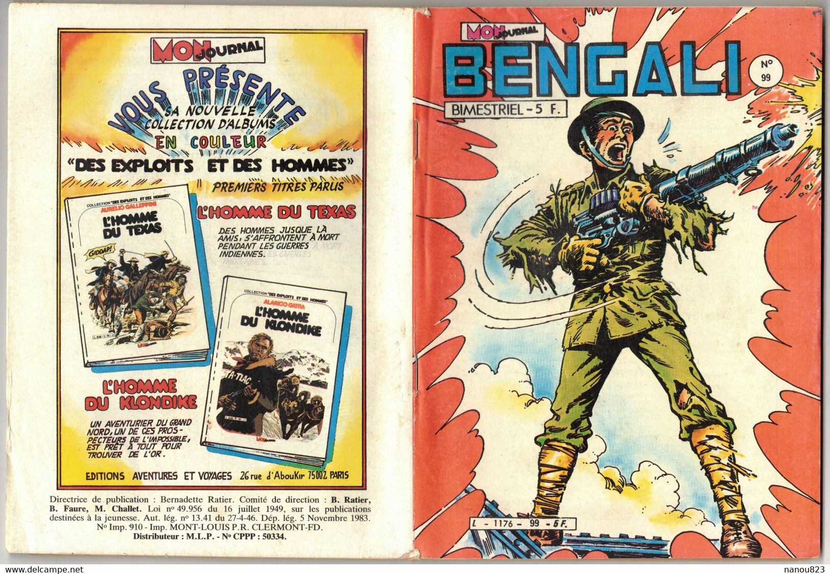 BENGALI  N° 99 DU 5 NOVEMBRE 1983 EDITION MON JOURNAL : AKIM GOLDMIX - Bengali