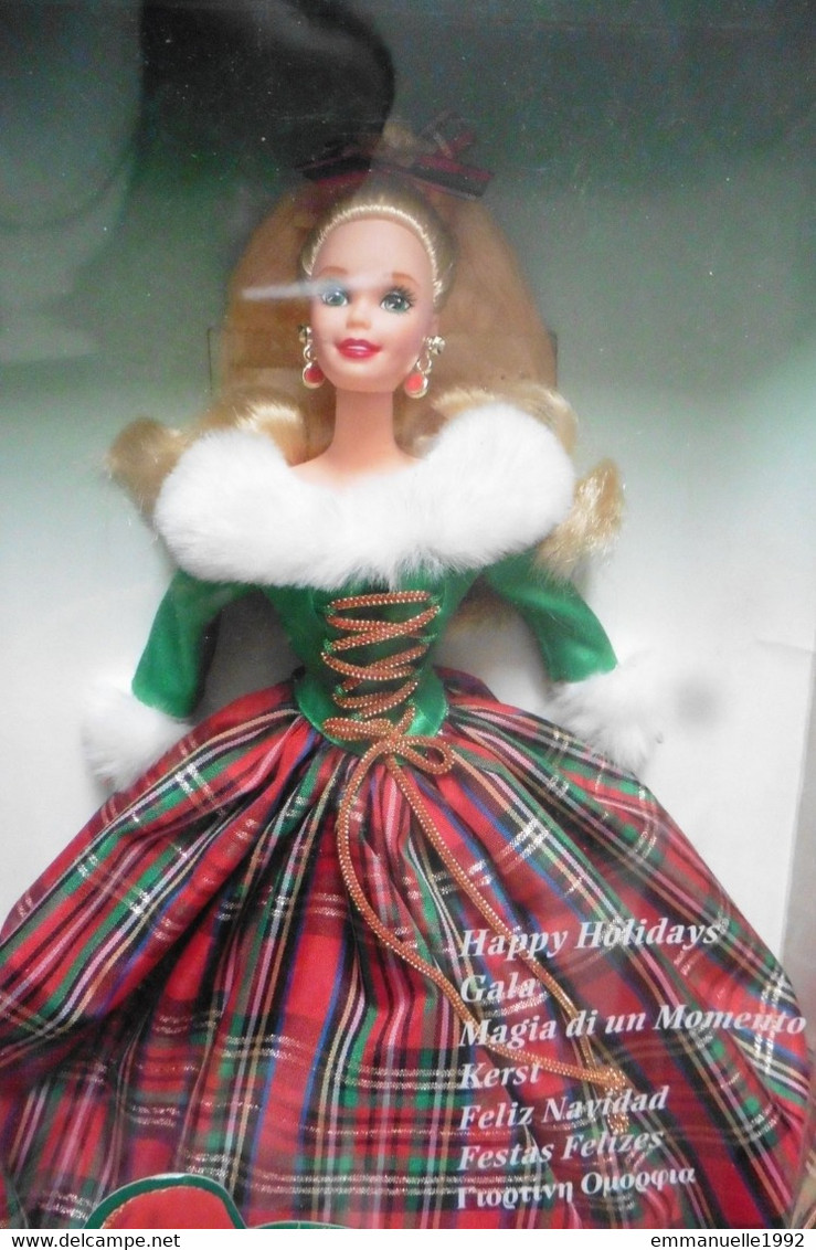 NEUF - Barbie Happy Holidays Gala 1995 Special Edition Mattel Robe écossaise - RARE !!! - Barbie