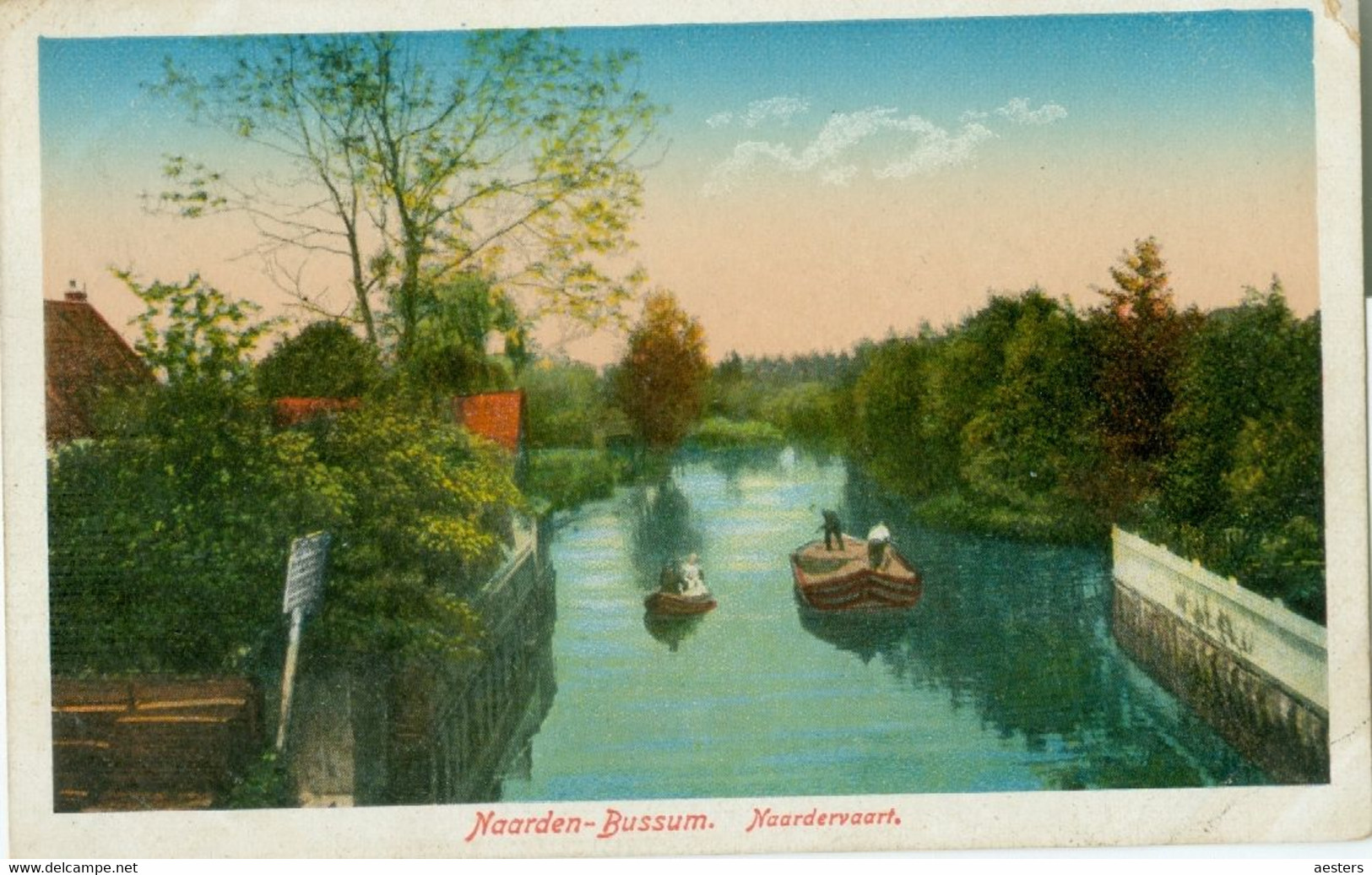 Naarden-Bussum 1917; Naardervaart - Gelopen. (J. H. Schaefer - Amsterdam) - Naarden