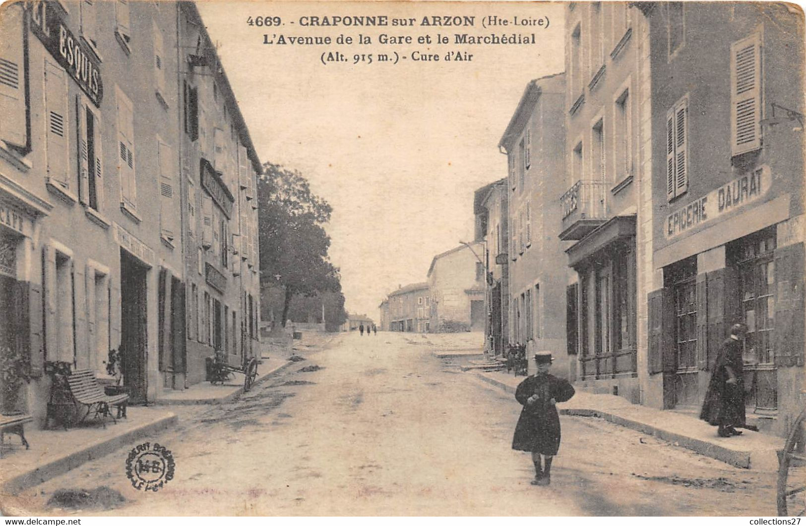 43-CRAPONNE-SUR-ARZON- L'AVENUE DE LA GARE ET LE MARCHEDIAL - Craponne Sur Arzon