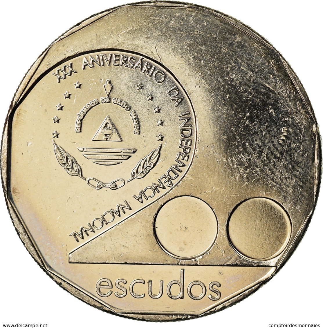 Monnaie, Cape Verde, 200 Escudos, 2005, 30 Ans De L'Indépendance, SPL - Cap Vert