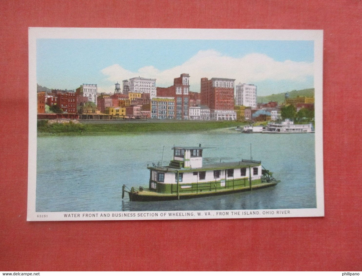 Water Front & Business Section.   Wheeling  West Virginia > Wheeling     Ref 5530 - Wheeling