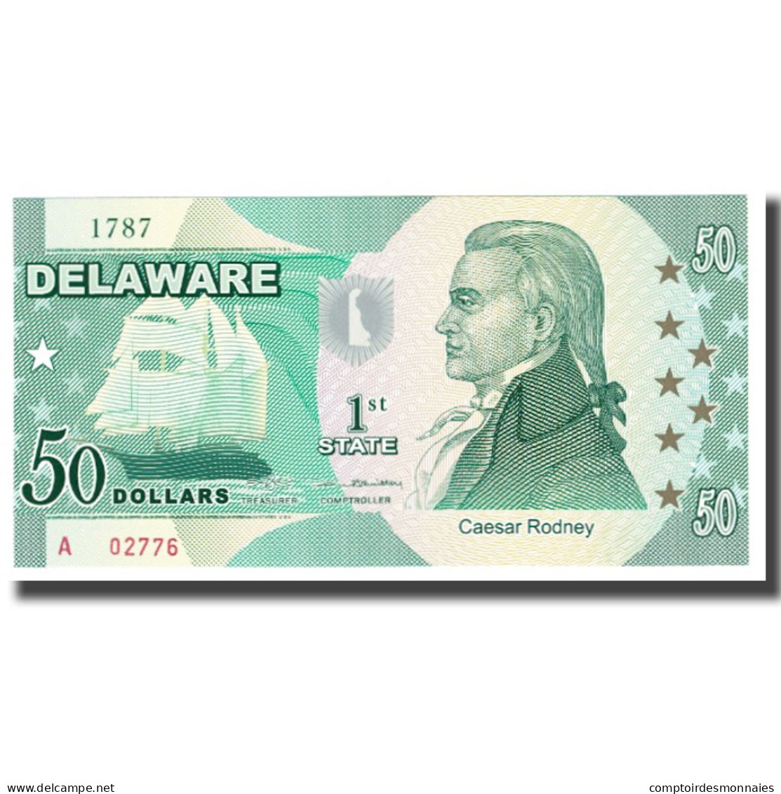 Billet, États-Unis, 50 Dollars, DELAWARE, NEUF - Zu Identifizieren