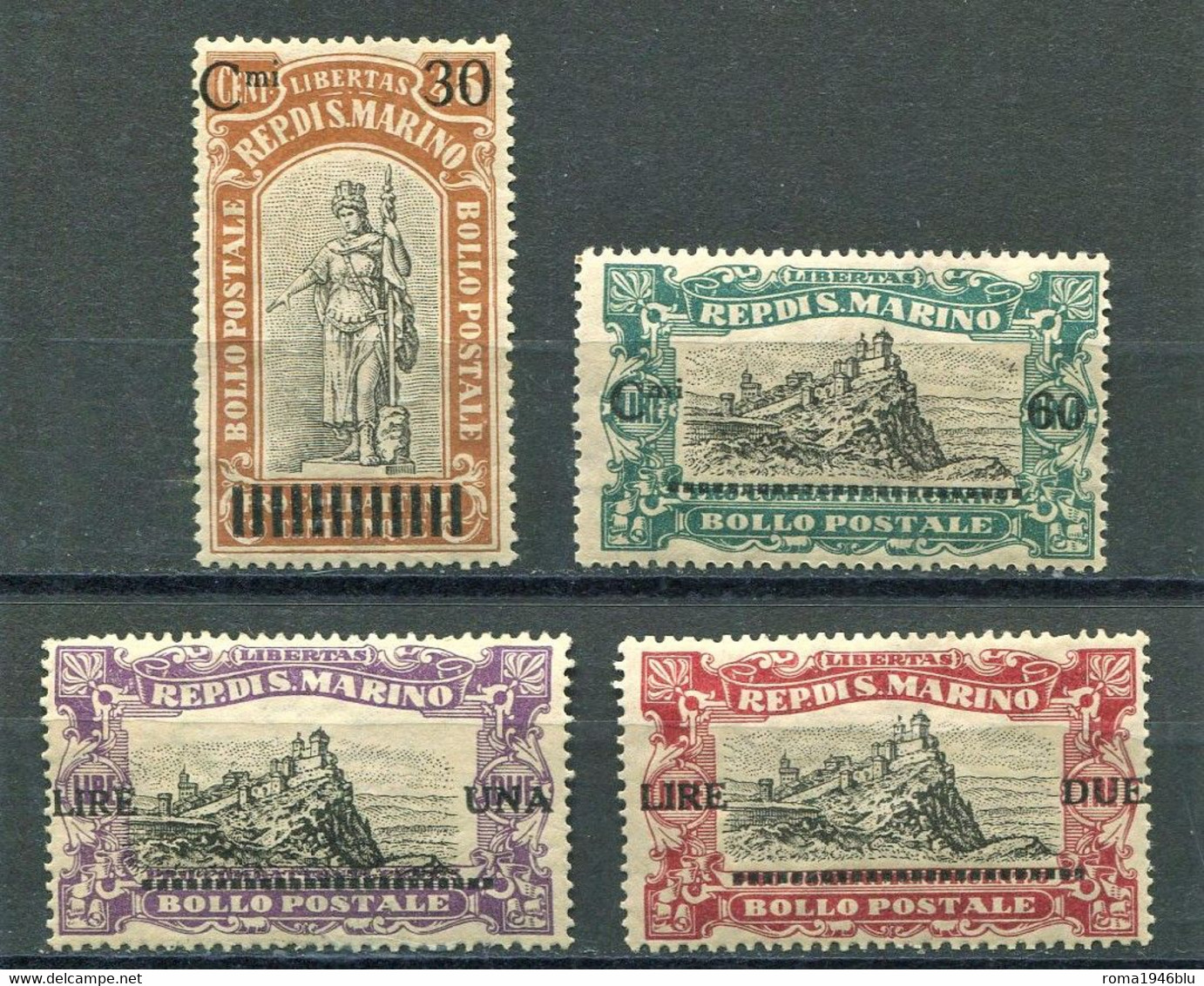 SAN MARINO 1924 PRO COMBATTENTI SOP.TI SERIE CPL. ** MNH - Nuevos