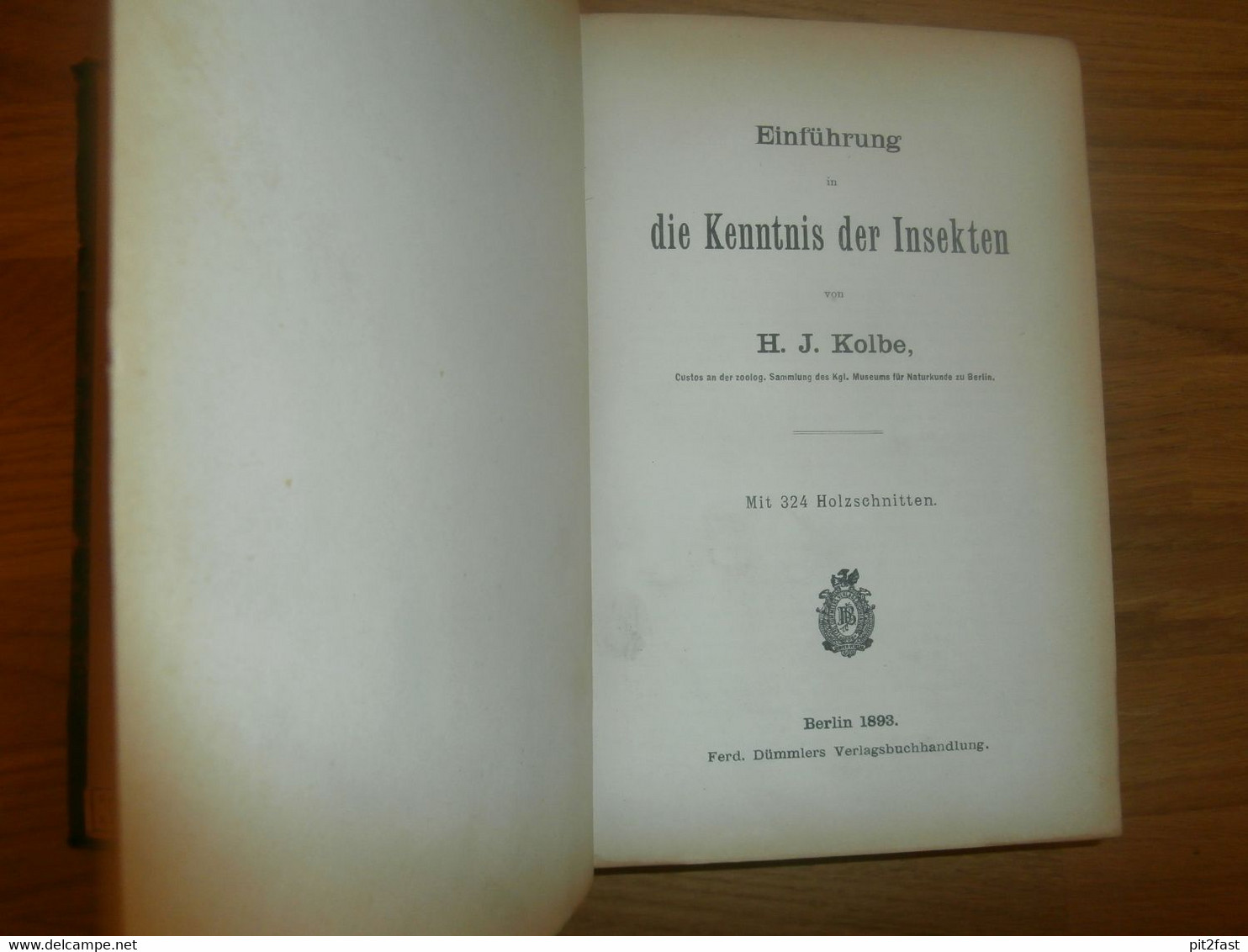 Einführung In Die Kenntnis Der Insekten , 1893 , H.J. Kolbe , Kgl. Museum Der Naturkunde , Insektenkunde ,Entomologie !! - Erstausgaben