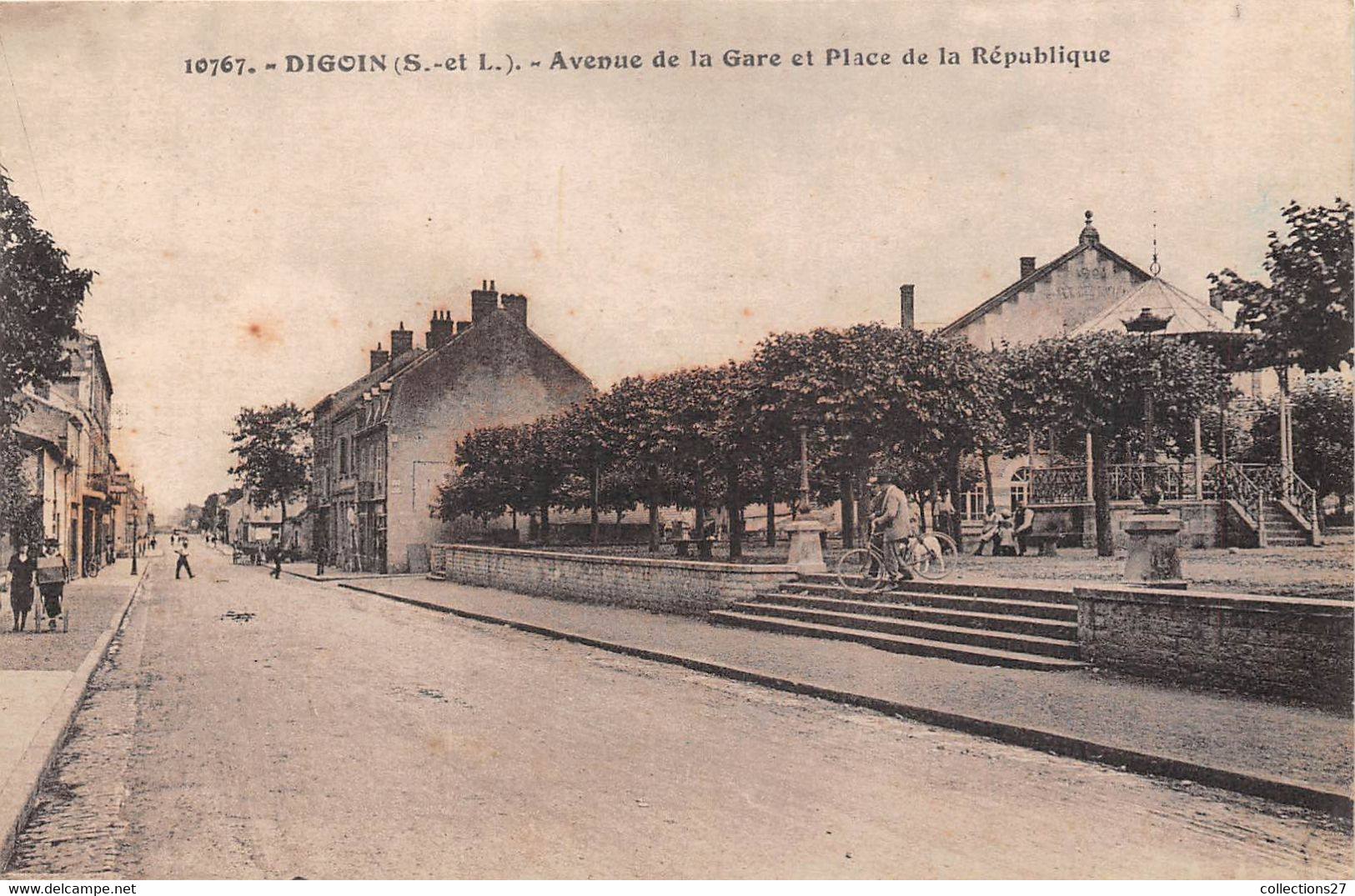 71-DIGOIN-AVENUE DE LA GARE ET PLACE DE LA RÉPUBLIQUE - Digoin