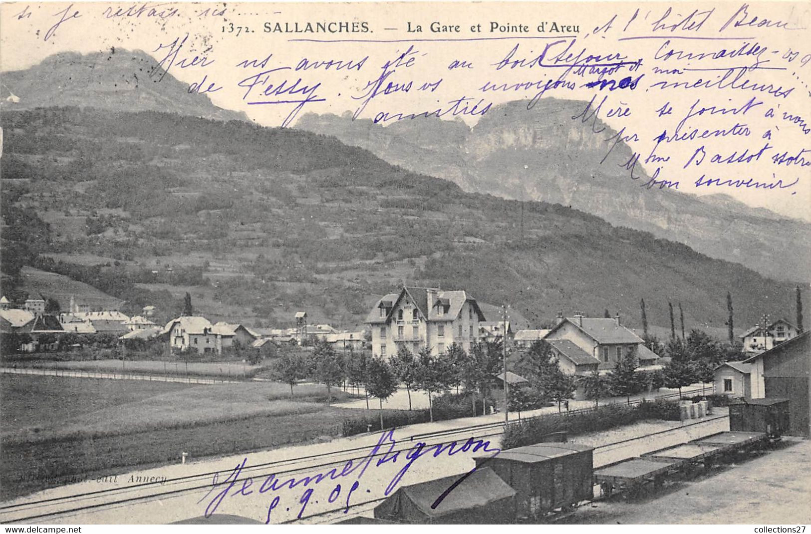 74-SALLANCHES- LA GARE ET POINTE D'AREU - Sallanches