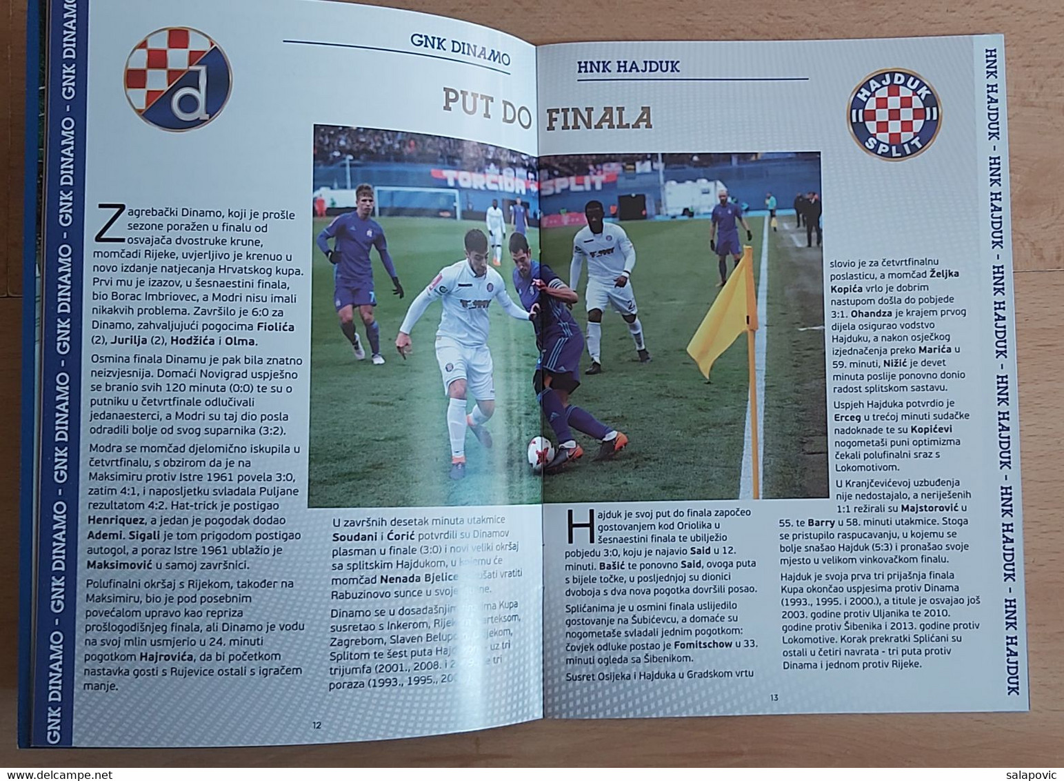 GNK DINAMO ZAGREB - HNK HAJDUK SPLIT 2018 Finals Of The Croatian Football Cup FOOTBALL CROATIA FOOTBALL MATCH PROGRAM - Livres