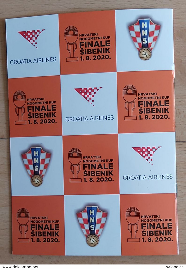 HNK Rijeka - NK Lokomotiva Zagreb  2020 finals of the Croatian Football Cup FOOTBALL CROATIA FOOTBALL MATCH PROGRAM