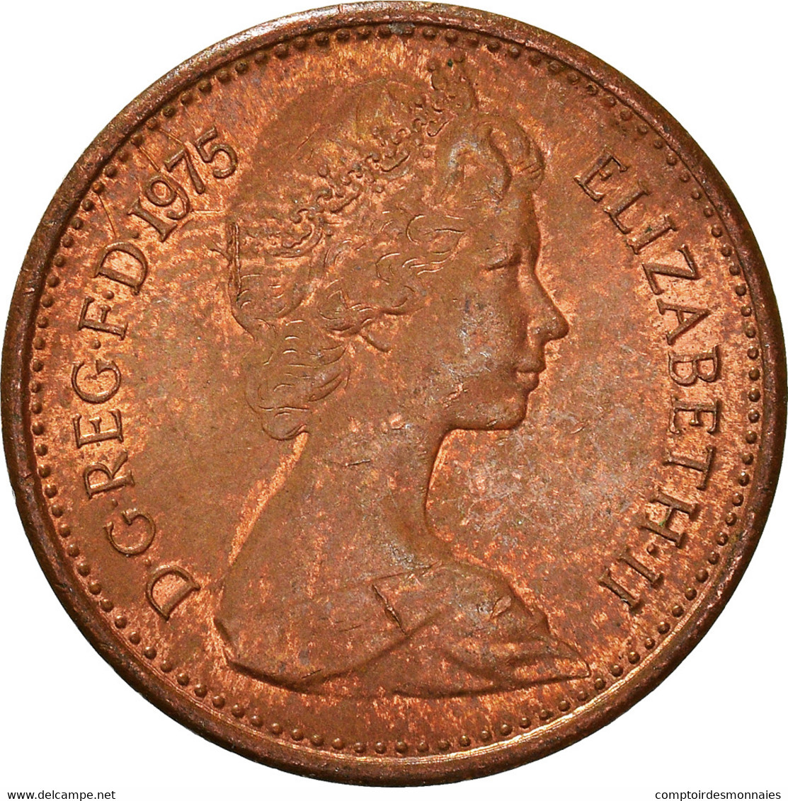 Monnaie, Grande-Bretagne, 1/2 New Penny, 1975 - 1/2 Penny & 1/2 New Penny