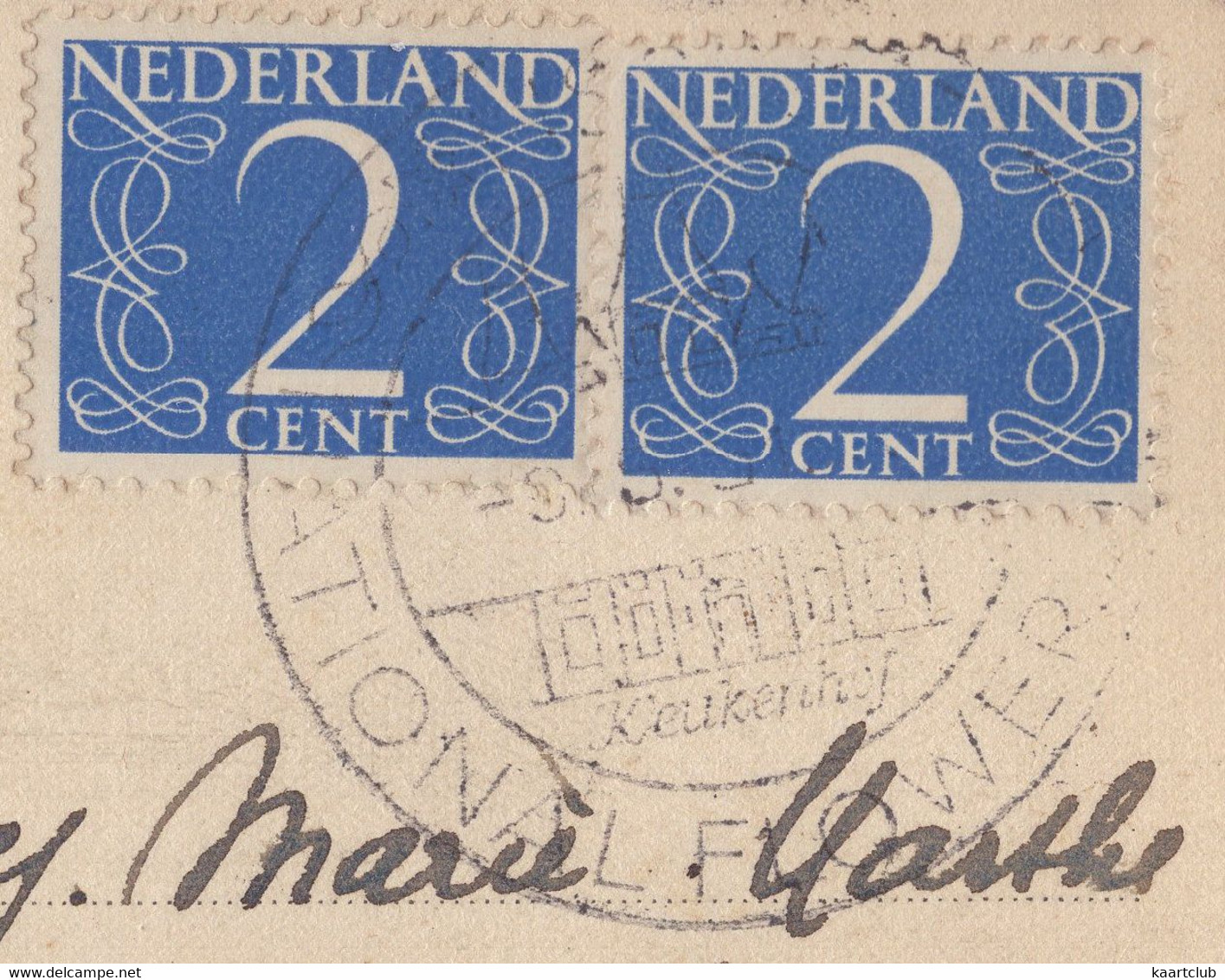 Groeten Uit Lisse  - Bloembollenvelden - (Stempel: 'National Flowershow 1951') - (Zuid-Holland, Nederland) - Lisse