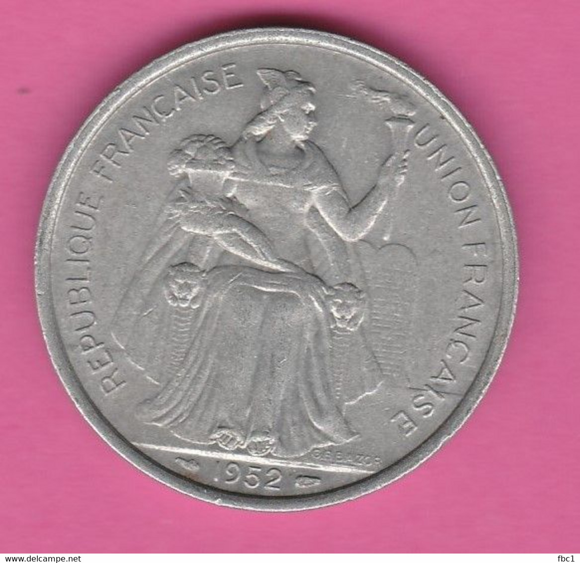 Nouvelle Calédonie - 5 Francs - 1952 - TTB - Neu-Kaledonien