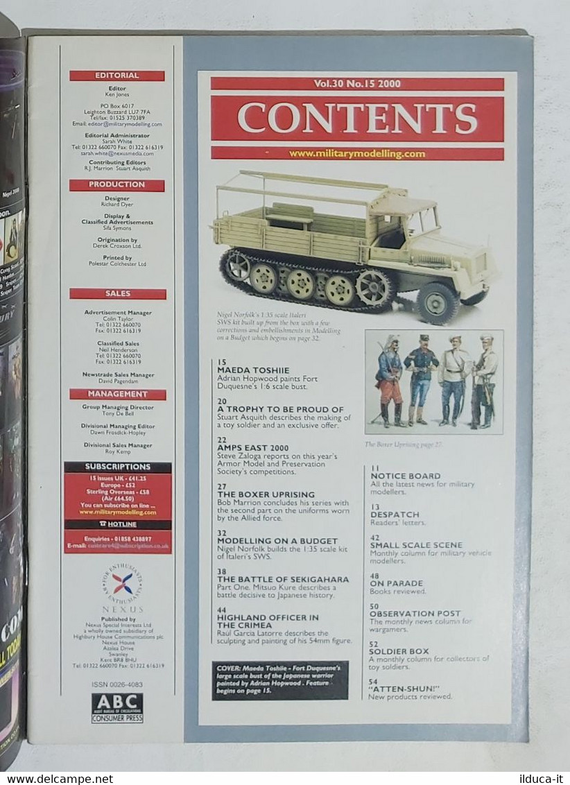 02113 Military Modelling - Vol. 30 - N. 15 - 2000 - England - Ocios Creativos