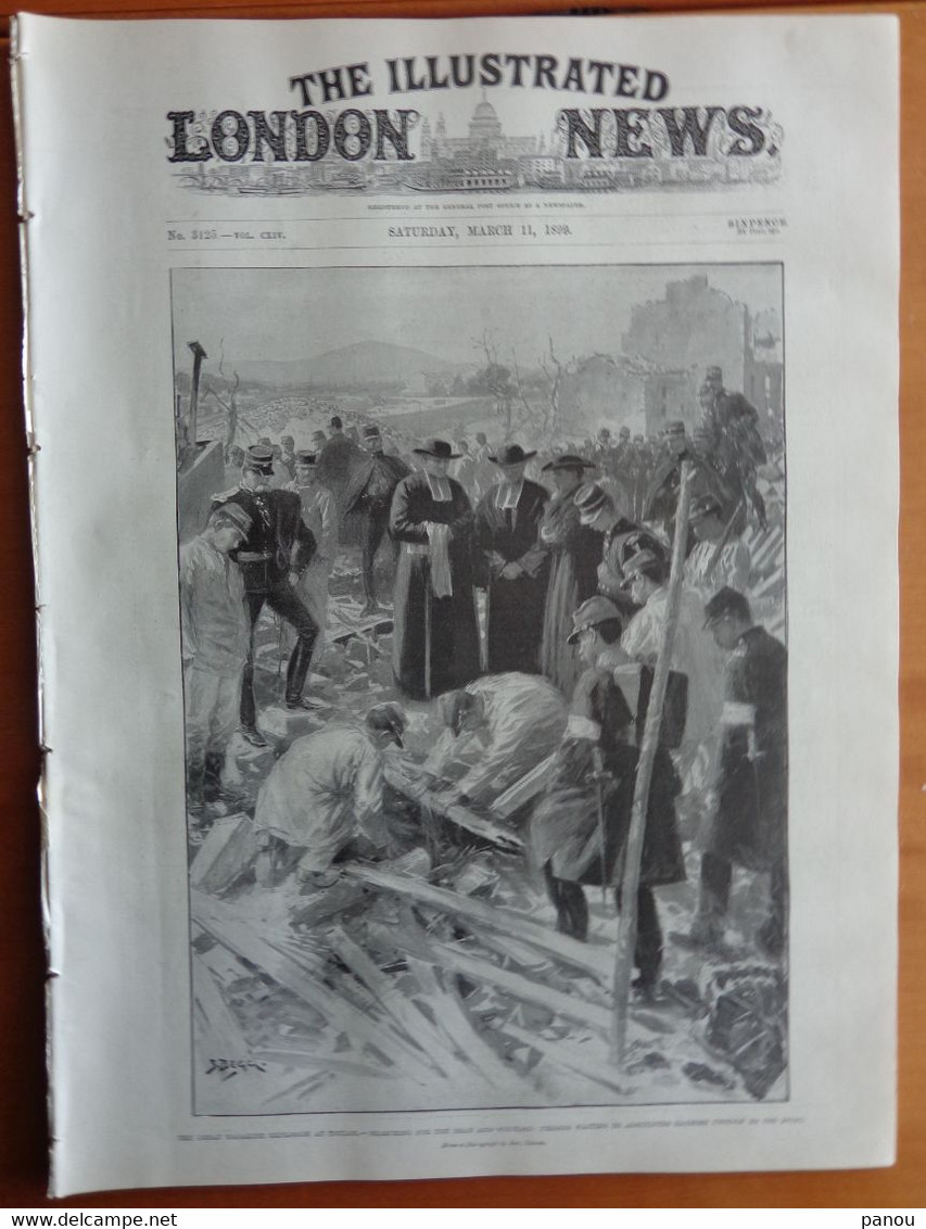 THE ILLUSTRATED LONDON NEWS 3125, MARCH 11, 1899. EXPLOSION AT TOULON FRANCE. ASSOUAN. THEATRICAL PERFORMANCE IN JAVA - Other & Unclassified