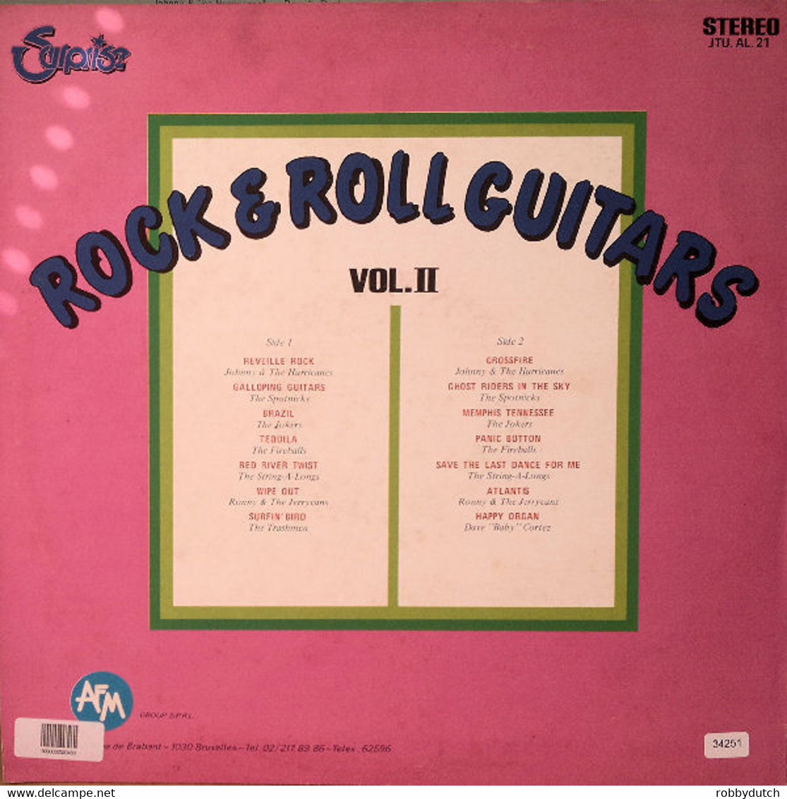 * LP *  ROCK & ROLL GUITARS Vol.II - JOHNNY & THE HURRICANES / SPOTNICKS / JOKERS A.o. - Compilations