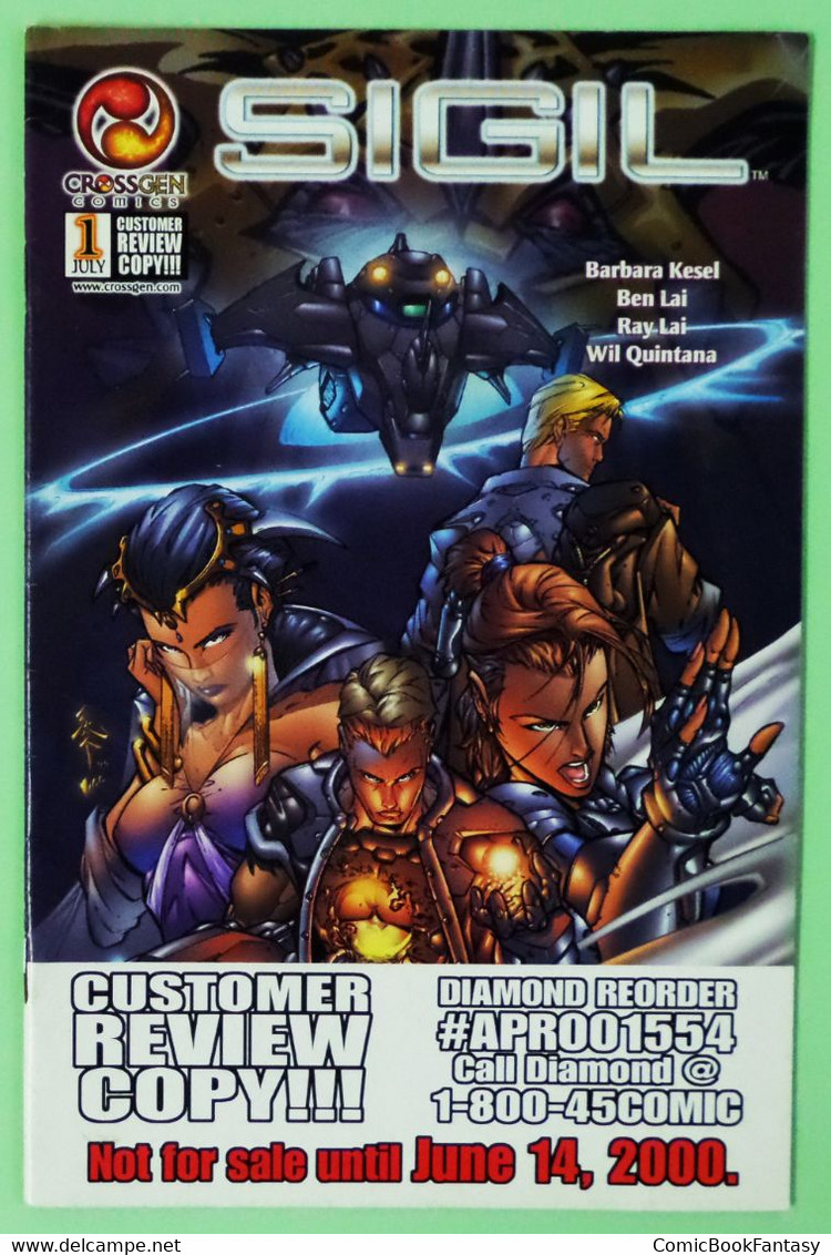 Sigil #1 Customer Review Copy 2000 CrossGen Comics - NM - Otros Editores